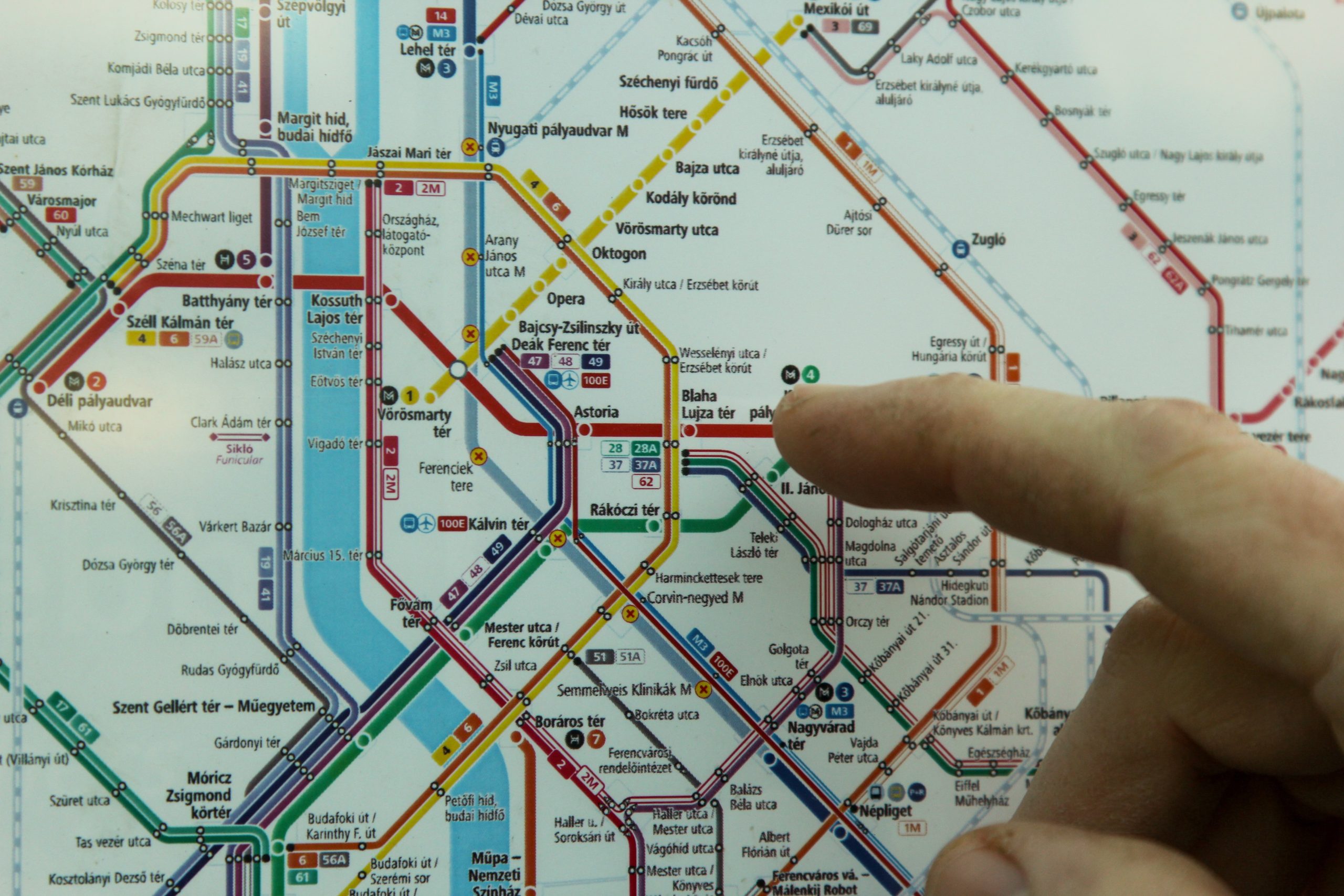 a map of Budapest public transport
